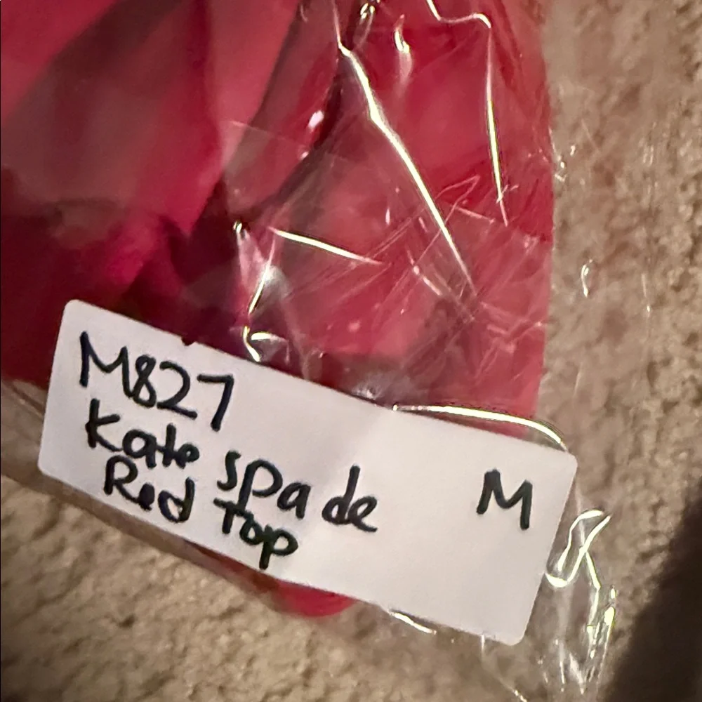 Kate Spade Red Bow Top Size Medium